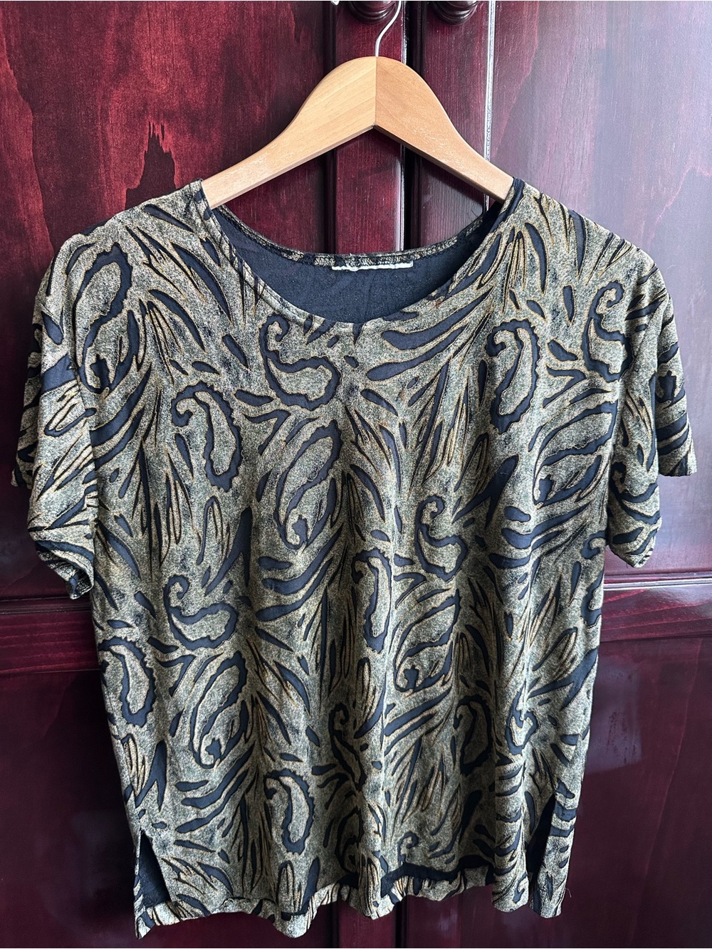 Y2K abstract Patterned Women's Short Sleeve Top